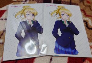 くじ引き堂　ラブライブ！オンラインくじ μ's　D賞　ブロマイド2枚セット　絢瀬絵里2点セット