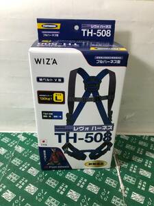 未使用中古品 作業着・安全帯 ウイザ WIZA ツヨロン レヴォ ハーネス ブルー Lサイズ TH-508-OT-BKBL-L-AKS型-JAN-BX IT93MQU1GB1Y