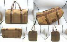 ▲▲中古品 バーバリー BURBERRY チェック柄 ボストンバッグ カーキ×ブラウン ’Burberrys’ USED 旅行バッグ▲▲_画像2