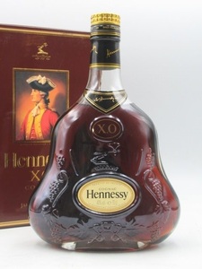 ■未開栓品 JAS Hennessy ジャズ ヘネシー XO COGNAC コニャック BRANDY ブランデー 金キャップ クリアボトル 700ml 40% 箱付 古酒 洋酒 