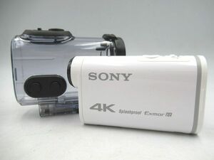 ☆SONY ソニー Splashproof Exmor R デジタル4Kビデオカメラレコーダー アクションカム FDR-X1000V 中古 本体のみ ホワイト☆