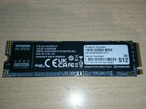KLEVV M.2 NVMe SSD 512GB 使用12時間(O21015)