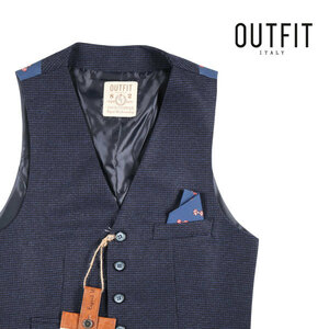 OUTFIT ITALY（アウトフィット・イタリー） ジレ GIL1723 ネイビー 44 14588 【W14588】