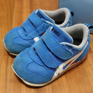 ★激安 14.0cm【asics】アシックス ベビー キッズ シューズ SUKUSUKU BABY IDAHO BABY ４ BLUE WHITE 1144A235-400☆★