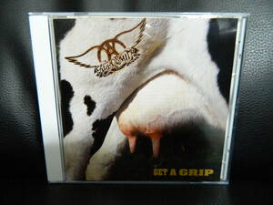 (8)　 AEROSMITH　　　/　　GET A GRIP　 　　　日本盤　　　帯汚れ、ジャケ、日本語解説 経年汚れあり