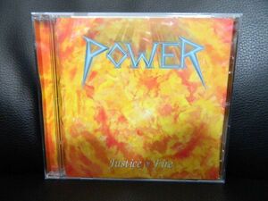 (51)　 POWER　　　/　　JUSTICE OF FIRE　　　日本盤　　　ジャケ、日本語解説折れ目、 経年の汚れあり