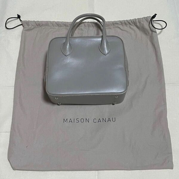 MAISON CANAU メゾンカナウ BOXボストン Sサイズ　グレージュ