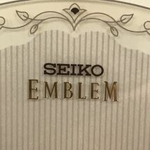 ●送料無料 美品 動作品 SEIKO EMBLEM セイコー エンブレム 電波時計 HS504B 電池交換済み/セイコー電波掛時計 ・掛け時計 ・アナログ時計_画像3