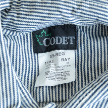 デッドストック 新品 USA製 CODET ヒッコリー ワークシャツ size XS_画像4