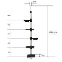 キャットタワー キャットポール 天井突っ張りタイプかご付_画像4