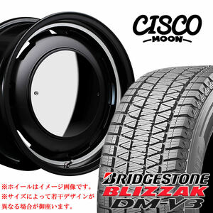 冬 4本SET 265/65R17×8 139.7-6穴 +20 ブリヂストン DM-V3 2023年製 ガルシア CISCO MOON セミグロスブラック 会社宛 送料無料 在庫要確認