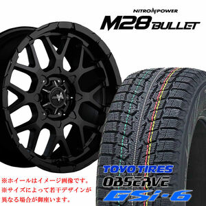 冬 4本SET 265/65R17×8J 139.7-6穴 +20 トーヨー GSI-6 2022年製 ナイトロパワー M28 BULLET セミグロスBK 会社宛 送料無料 在庫要確認