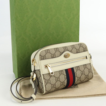 中古良品グッチGUCCI オフィディア GG ミニバッグ GGスプリーム 517350 ベージュ系　 ランク：A us-2 レディース_画像1