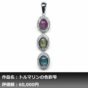 【1円新品】イケゾエガレ｜4.00ct 天然トルマリン ダイヤモンド K14WGネックレス｜作家モノ｜本物保証｜NGL鑑別対応