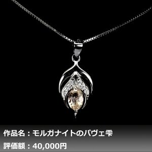 【1円新品】イケゾエガレ｜1.00ct 天然モルガナイト（ピンクエメラルド） ダイヤモンド K14WGネックレス｜作家モノ｜本物保証｜NGL鑑別対