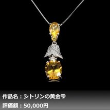 【1円新品】イケゾエガレ｜6.00ct 天然ゴールデンシトリン ダイヤモンド K14WGネックレストップ｜作家モノ｜本物保証｜NGL鑑別対応_画像1