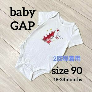 ベビーギャップ　babyGap 白　ロンパース　90 子供服GAP 半袖　春夏秋 ベビー 半袖 ベビー服　お値下げしました