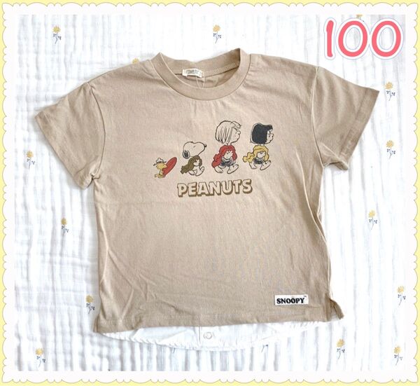 キッズトップス スヌーピー 半袖Tシャツ 100