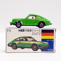 (完全現状品) TOMY トミカ 青箱 F3 外国車 ポルシェ 911S 日本製 当時物 No.F3 tomica 詳細不明 (ジャンク扱い) ※t３_画像1