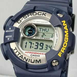 未使用 極美品 タグ付G-SHOCK DW-9900NK-2JR FROGMAN フロッグマン MEN IN NAVY メンインネイビー 3代目デザイン ネイビーチタン潜水蛙