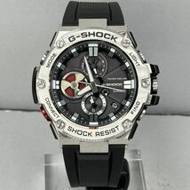 未使用極美品 箱説タグ付G-SHOCK GST-B100-1AJF GスチールG-STEEL タフソーラー Bluetooth搭載モバイルリンク メタルベゼル ブラック_画像5