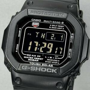 美品 CASIO G-SHOCK GW-M5610-1BJF タフソーラー 電波受信 電波ソーラー マルチバンド6 スクウェア ブラック スピード 反転液晶 オリジン 