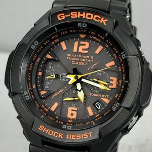 極美品G-SHOCK GW-3000B-1AJF グラビティマスター スカイコックピット タフソーラー 電波受信 電波ソーラー マルチバンド6 ブラック