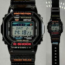 未使用同様極美品 箱説付G-SHOCK GWX-5600-1JF G-LIDE Gライド タフソーラー電波受信 電波ソーラー マルチバンド6 ブラック 月齢表示_画像3