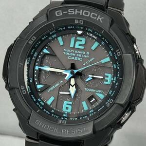 極美品 G-SHOCK GW-3000BD-1AJF スカイコックピット タフソーラー 電波受信 電波ソーラー マルチバンド6 アナデジ メタルバンド ブラック