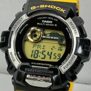 良品 G-SHOCK GWX-8901K-1JRイルカクジラ イルクジ タフソーラー電波受信 電波ソーラー マルチバンド6 タイドグラフ ブラック イエロー