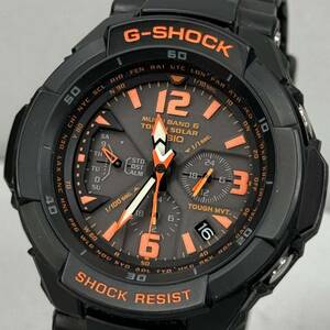 極美品G-SHOCK GW-3000B-1AJF グラビティマスター スカイコックピット タフソーラー 電波受信 電波ソーラー マルチバンド6 ブラック