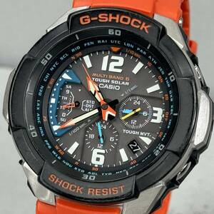 極美品 G-SHOCK GW-3000M-4AJF グラビティマスター スカイコックピット タフソーラー 電波受信 電波ソーラー マルチバンド6 オレンジバンド