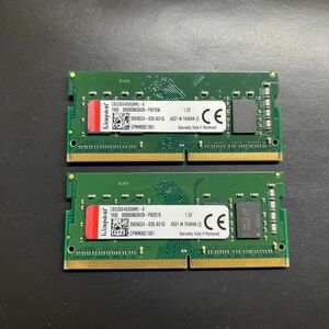 ddr4-2666mhz 8gb 2枚 計16gb SODIMM メモリー Kingston