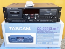 １円～ TASCAM CDレコーダー/カセットデッキ CC-222SLMK2 CC-222SLMKII 元箱付_画像6