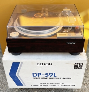 １円～ DENON デノン DP-59Lレコードプレーヤー audio-technica 通電確認済み 元箱付