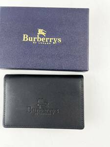 未使用　　美品 BURBERRY バーバリー 　名刺ケース　カバー　カードケース　１円～　黒　ブラック　チェック　ロゴ