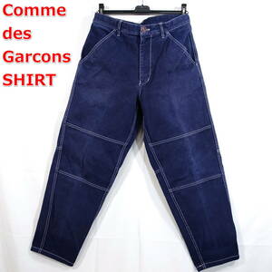 【良品】コムデギャルソンシャツ　切替ツイルパンツ　Comme des Garcons Shirt　サイズＸＳ　ネイビー