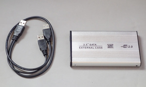 ☆ USB2.0外付け 2.5インチ SATA HDD用ケース De03 中古 ☆