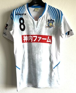 ATHLETA　カマタマーレ讃岐　大沢朋也選手支給品　2017 AWAY S/Sユニフォーム#8　M