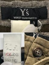 Y's ワイズ ヨウジヤマモト ワイドパンツ FC2970 レディース サイズ3 カーキ YOHJI YAMAMOTO_画像8