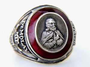  rare BALFOUR silver made Freemason Vintage demo re-sheva rear ring ring 