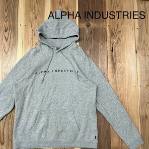 ALPHA INDUSTRIES アルファインダストリーズ sweat hoodie スウェット パーカー プルオーバー トレーナー ミリタリー グレー 玉mc2557