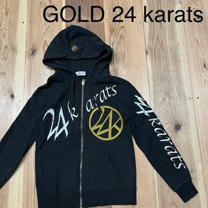 GOLD 24 karats トゥエンティーフォーカラッツ ジップアップパーカー フード トラックジャケット sweat スウェット 刺繍ロゴ 玉mc2608