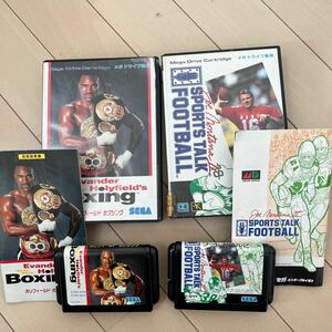 メガドライブ MEGA DRIVE MD ホリフィールドボクシング sports talk football 取説 箱ゲームソフト セガ SEGA