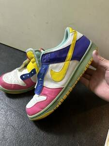 ダンクローdunk lowナイキスニーカー24.5 6.5y NIKE nikeマルチカラー