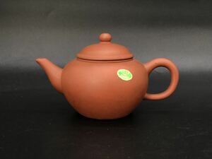 煎茶道具 中国宜興 大振 急須 紫砂 朱泥 緑印