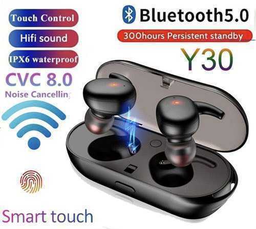 ワイヤレス イヤホン ブラック Bluetooth 5.0 Y30 高級機種 防水 高音質 ペアリング 自動 無線 黒