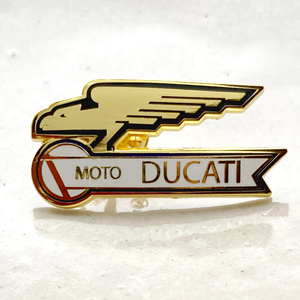 ドゥカティ　モト　MOTO DUCATI　ロゴマーク◆ピンバッジ　ピンズ　バッチ　ブローチ◆イタリア　バイク　エンブレム　オートバイ　イタ車