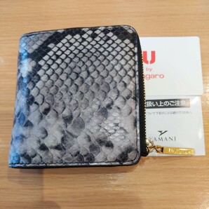 新品◆U by ungaro/ユーバイ ウンガロ ◆二つ折り財布 コインケース付■バイソン柄 ■の画像2