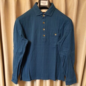 # TAKEO KIKUCHI # polo-shirt # blue green # size 4/XL# world # made in Japan #USED